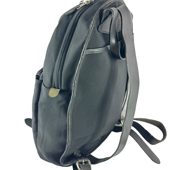 IL BISONTE W.A DI FILIPPO Black Nylon Men's Backpack Made in Italy - Picture 3 of 13